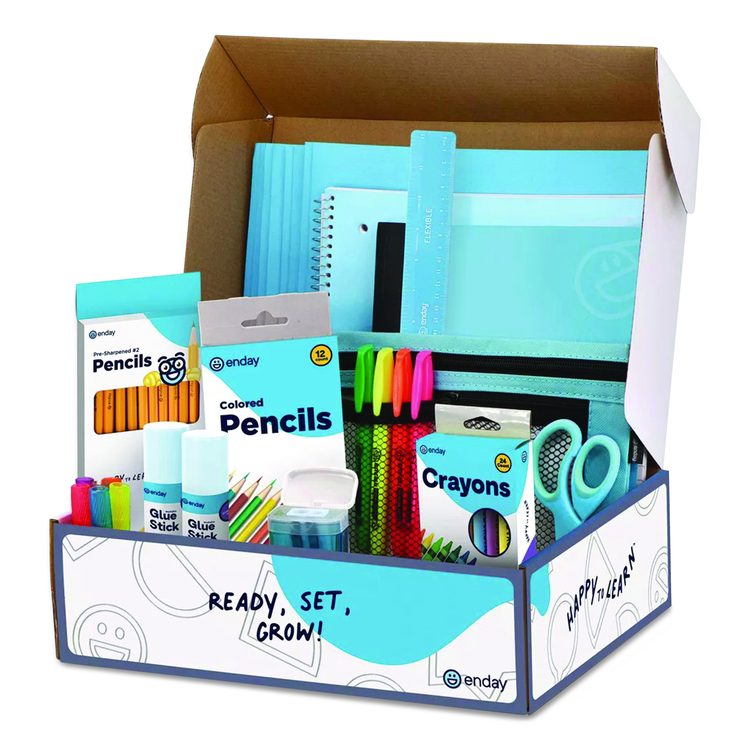 Back to School Supplies Kit for Grades K-5, Blue