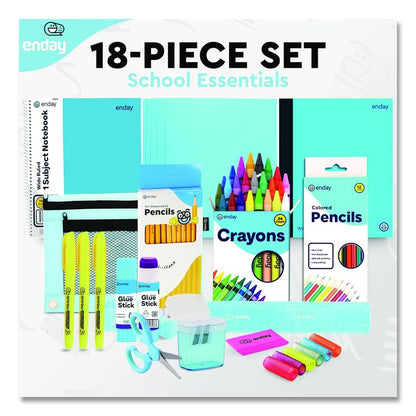 Back to School Supplies Kit for Grades K-5, Blue