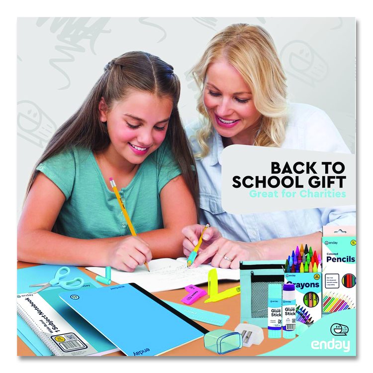 Back to School Supplies Kit for Grades K-5, Blue