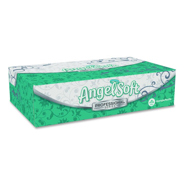 Angel Soft ps Premium Facial Tissue, Flat Box, 2-Ply, White, 100 Sheets/Box