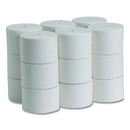 Compact Coreless One-Ply Bath Tissue, Septic Safe, White, 3,000 Sheets/Roll, 18 Rolls/Carton