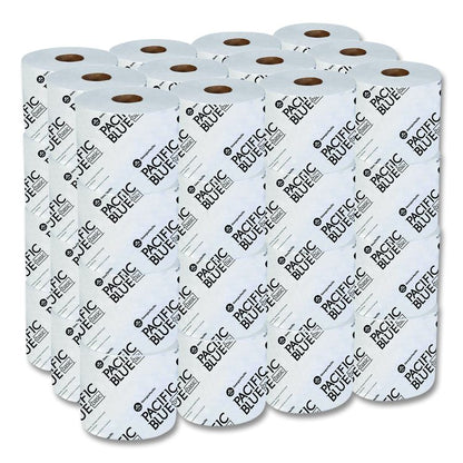 Pacific Blue Basic High-Capacity Bathroom Tissue, Septic Safe, 1-Ply, White, 1,500 Sheets/Roll, 48 Rolls/Carton