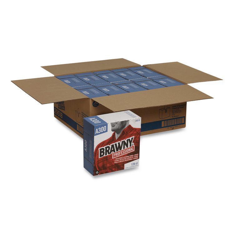 Airlaid Medium Duty Wipers, Cloth, 1-Ply, 9.2 x 12.4, Unscented, White, 128/Box, 10 Boxes/Carton