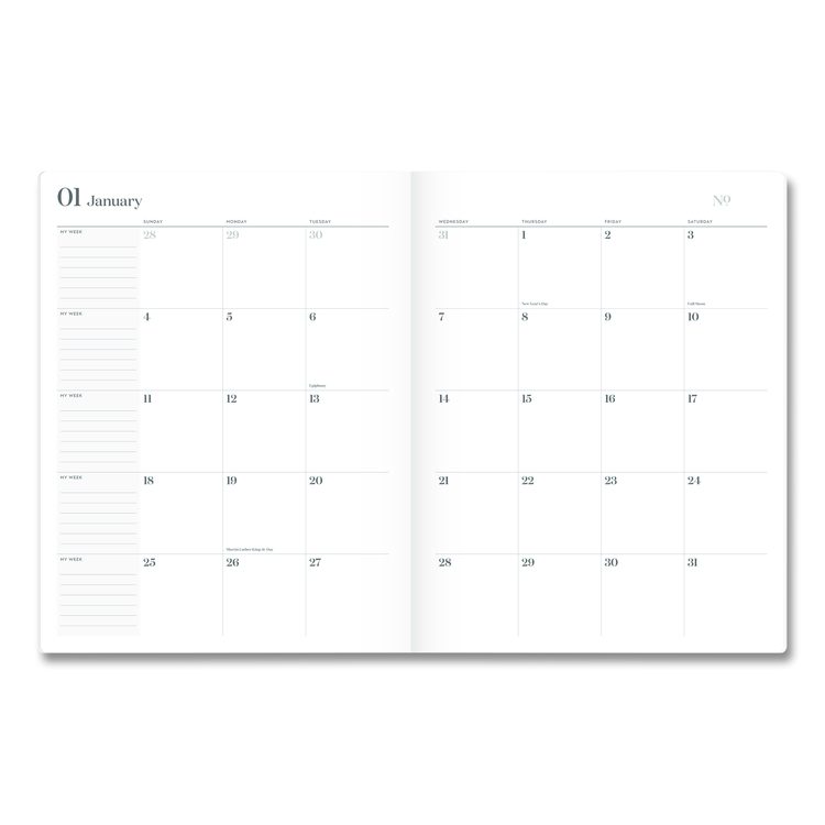 WorkStyle Stitched Monthly Planner, 11 x 8.5, Sunbaked Clay Cover, 12-Month (Jan-Dec): 2026