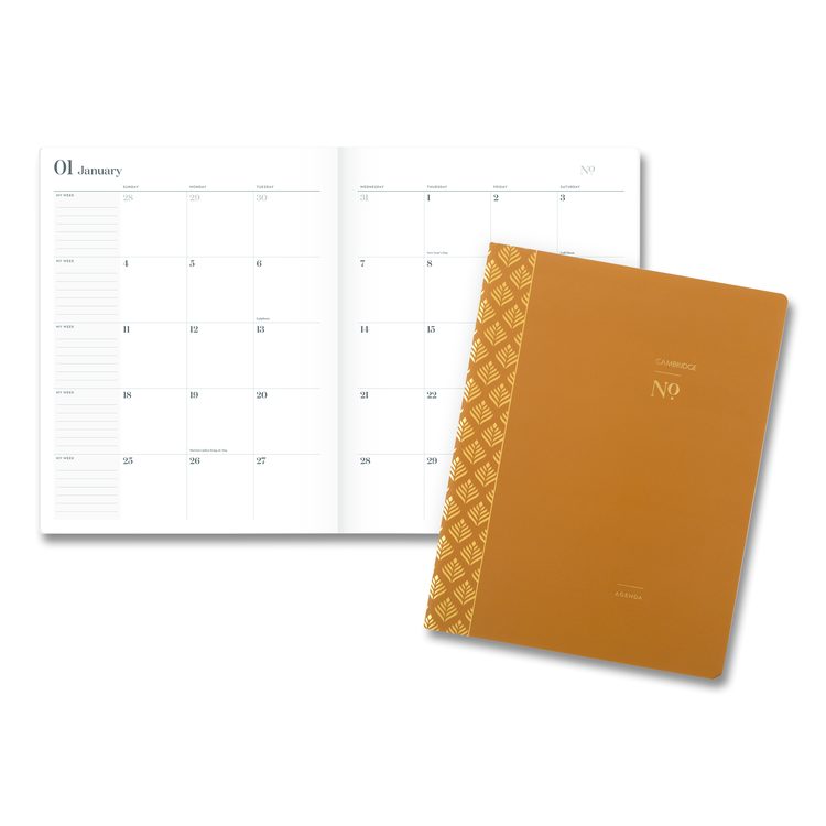 WorkStyle Stitched Monthly Planner, 11 x 8.5, Sunbaked Clay Cover, 12-Month (Jan-Dec): 2026
