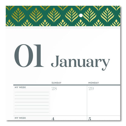 WorkStyle Monthly Desk Pad Calendar, 21.75 x 17, White Sheets, Teal Headband/Clear Corners, 12-Month (Jan-Dec): 2026
