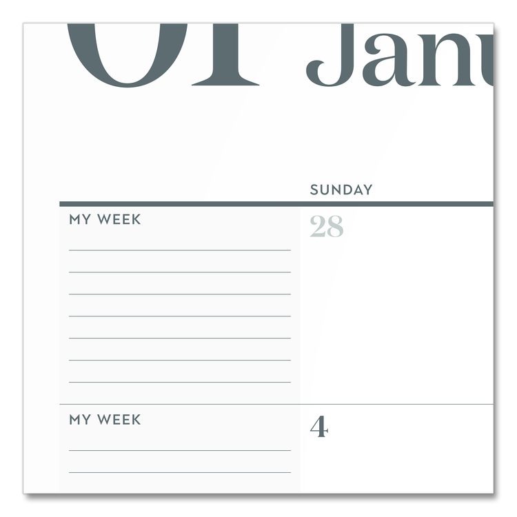 WorkStyle Monthly Desk Pad Calendar, 21.75 x 17, White Sheets, Teal Headband/Clear Corners, 12-Month (Jan-Dec): 2026