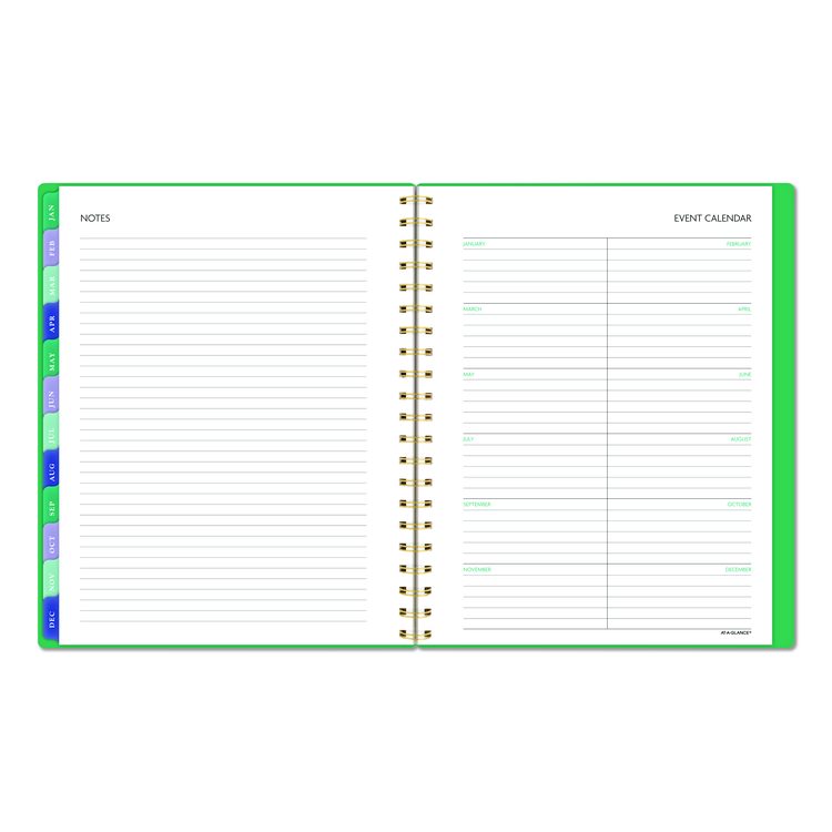 Badge Geo Weekly/Monthly Planner, 11 x 8.5, Green Cover, 13-Month (Jan-Jan): 2026