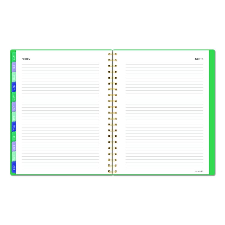 Badge Geo Weekly/Monthly Planner, 11 x 8.5, Green Cover, 13-Month (Jan-Jan): 2026