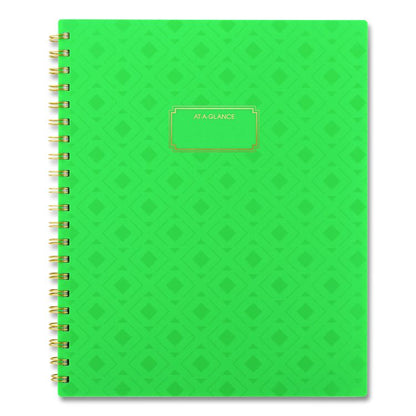 Badge Geo Weekly/Monthly Planner, 11 x 8.5, Green Cover, 13-Month (Jan-Jan): 2026