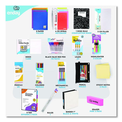 Back to School Supplies Kit for High School/College
