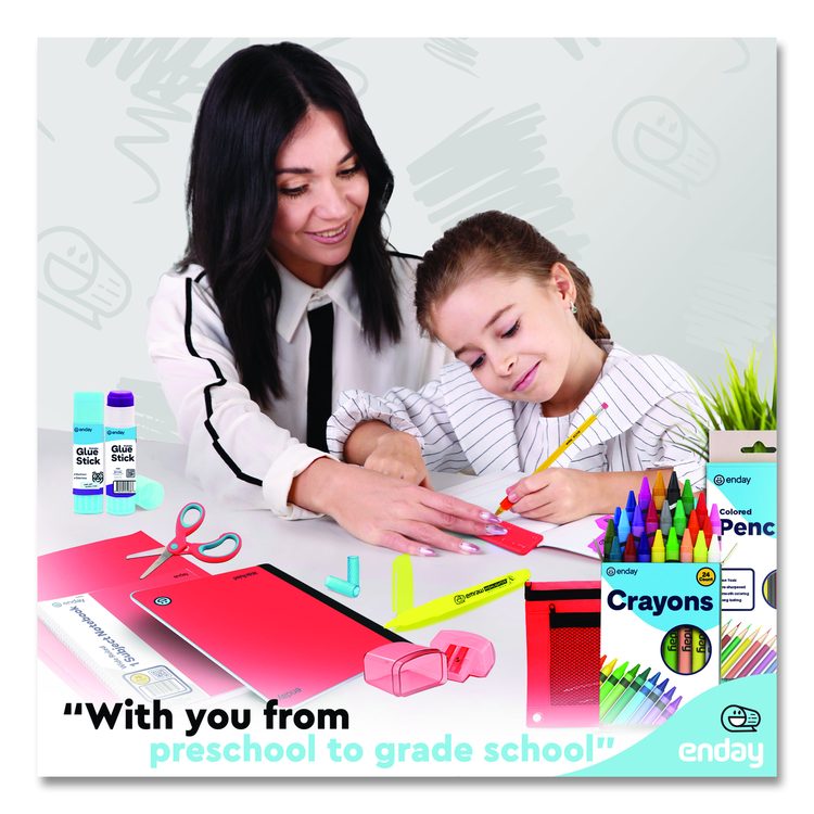 Back to School Supplies Kit for Grades K-5, Red