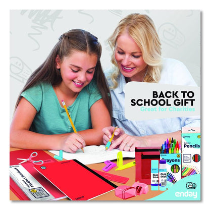 Back to School Supplies Kit for Grades K-5, Red