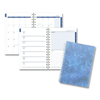 Abyss Weekly/Monthly Planner, 8.5 x 5.5, Water-Inspired Artwork, Blue Cover, 12-Month(Jan-Dec): 2026