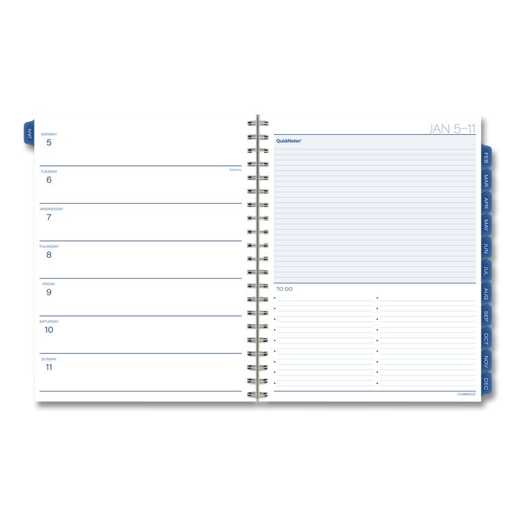 Abyss Weekly/Monthly Planner, 11 x 8.5, Water-Inspired Artwork, Blue Cover, 12-Month (Jan-Dec): 2026
