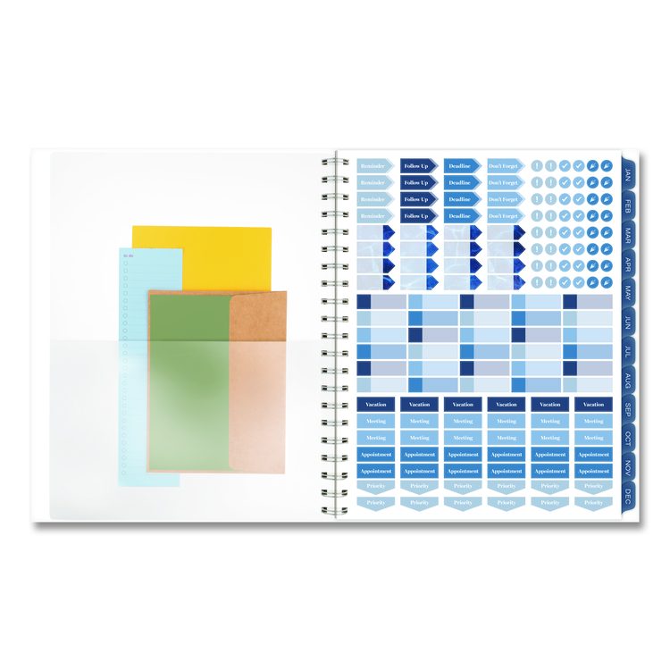 Abyss Weekly/Monthly Planner, 11 x 8.5, Water-Inspired Artwork, Blue Cover, 12-Month (Jan-Dec): 2026