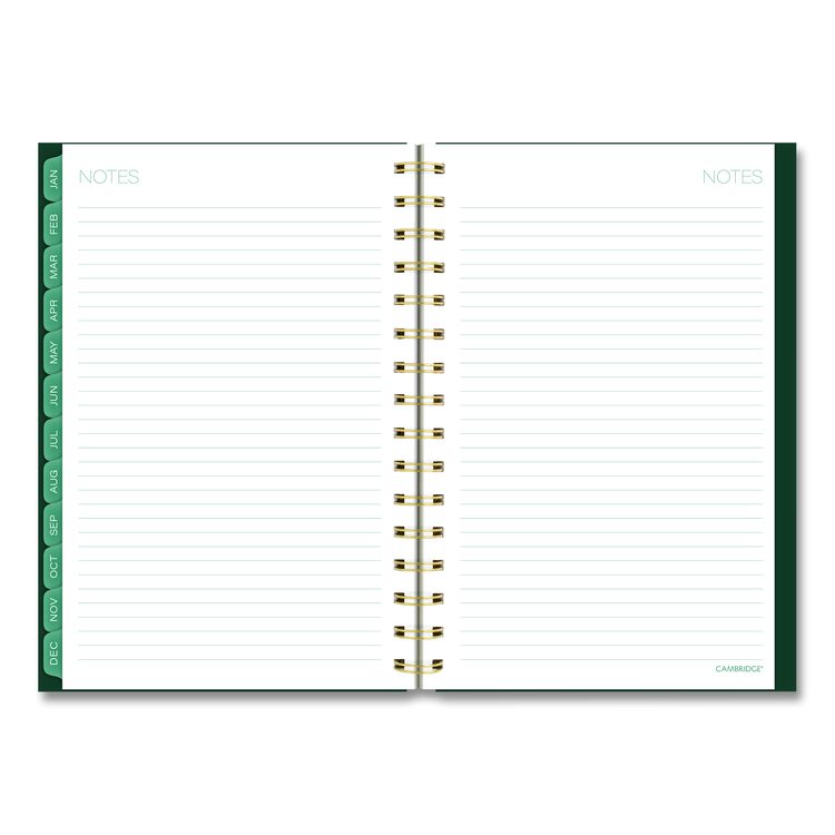 Emerald Isle Weekly/Monthly Planner, 8.5 x 5.5, Green Marbled Cover, 12-Month (Jan-Dec): 2026