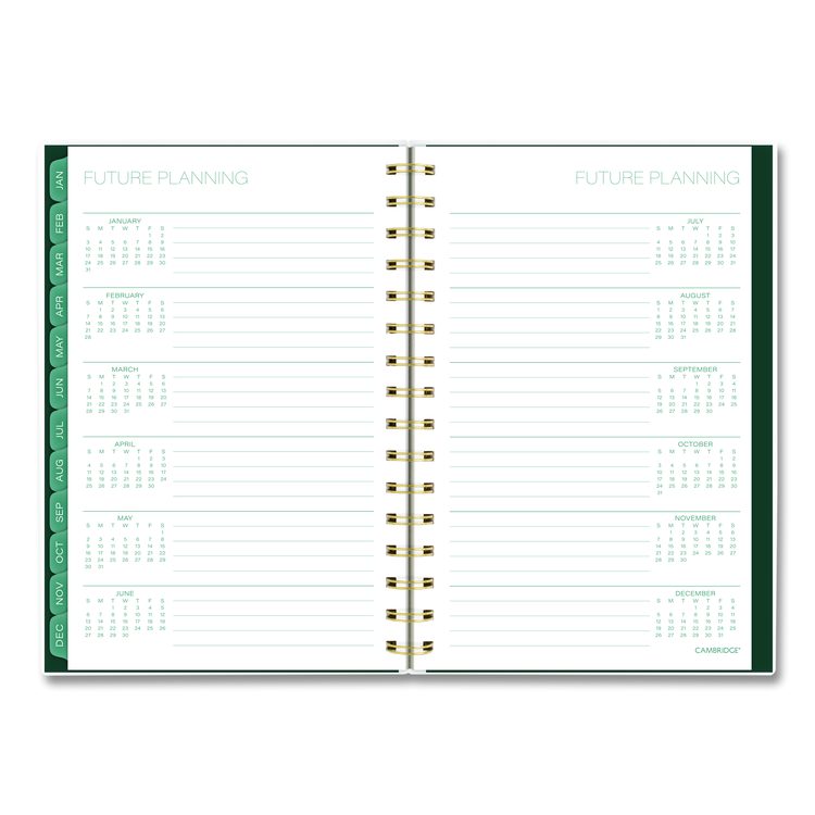 Emerald Isle Weekly/Monthly Planner, 8.5 x 5.5, Green Marbled Cover, 12-Month (Jan-Dec): 2026