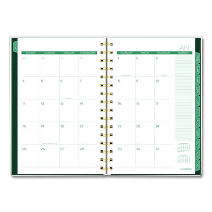 Emerald Isle Weekly/Monthly Planner, 8.5 x 5.5, Green Marbled Cover, 12-Month (Jan-Dec): 2026