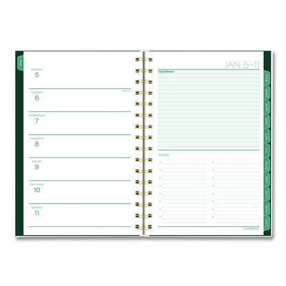 Emerald Isle Weekly/Monthly Planner, 8.5 x 5.5, Green Marbled Cover, 12-Month (Jan-Dec): 2026