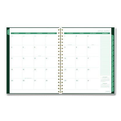 Emerald Isle Weekly/Monthly Planner, 11 x 8.5, Green Marbled Cover, 12-Month (Jan-Dec): 2026