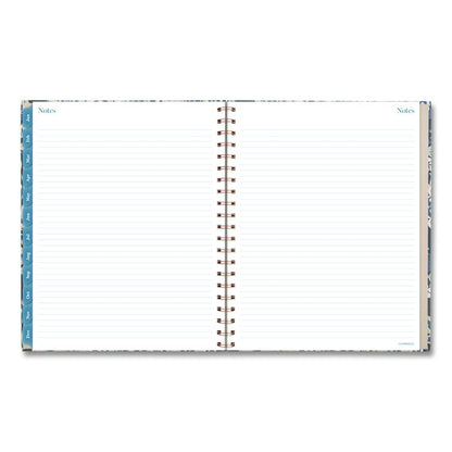 Elizabeth Weekly/Monthly Planner, 11 x 8.5, Floral Artwork, Blue Cover, 12-Month  (Jan-Dec): 2026