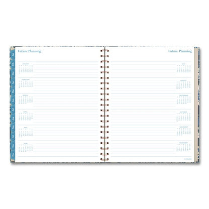 Elizabeth Weekly/Monthly Planner, 11 x 8.5, Floral Artwork, Blue Cover, 12-Month  (Jan-Dec): 2026