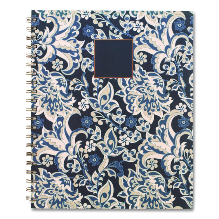Elizabeth Weekly/Monthly Planner, 11 x 8.5, Floral Artwork, Blue Cover, 12-Month  (Jan-Dec): 2026