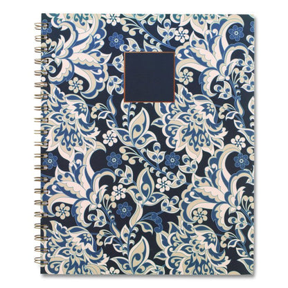 Elizabeth Weekly/Monthly Planner, 11 x 8.5, Floral Artwork, Blue Cover, 12-Month  (Jan-Dec): 2026