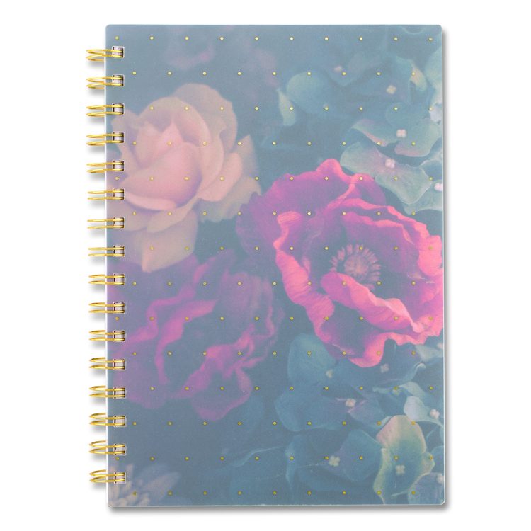 Midnight Garden Weekly/Monthly Planner, 8.5 x 5.5, Floral Artwork, Black/Pink/Green Cover, 12-Month (Jan-Dec): 2026