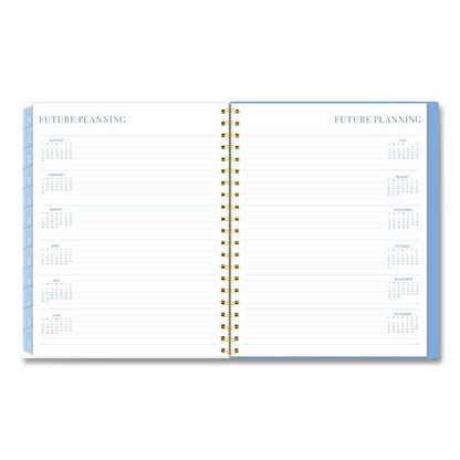 Weekly/Monthly Calista Floral Planners, 11 x 8.5, Floral Artwork, Blue/Purple/Green Cover, 13 Month: Jan 2026 to Jan 2027