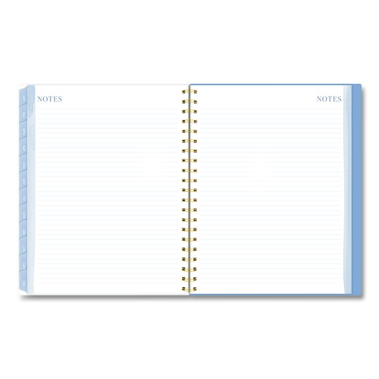 Weekly/Monthly Calista Floral Planners, 11 x 8.5, Floral Artwork, Blue/Purple/Green Cover, 13 Month: Jan 2026 to Jan 2027