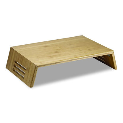 Bamboo Desktop Monitor Stand, For 16" Monitors, 17.56 x 12.44 x 2.64, Brown, Supports 20 lbs