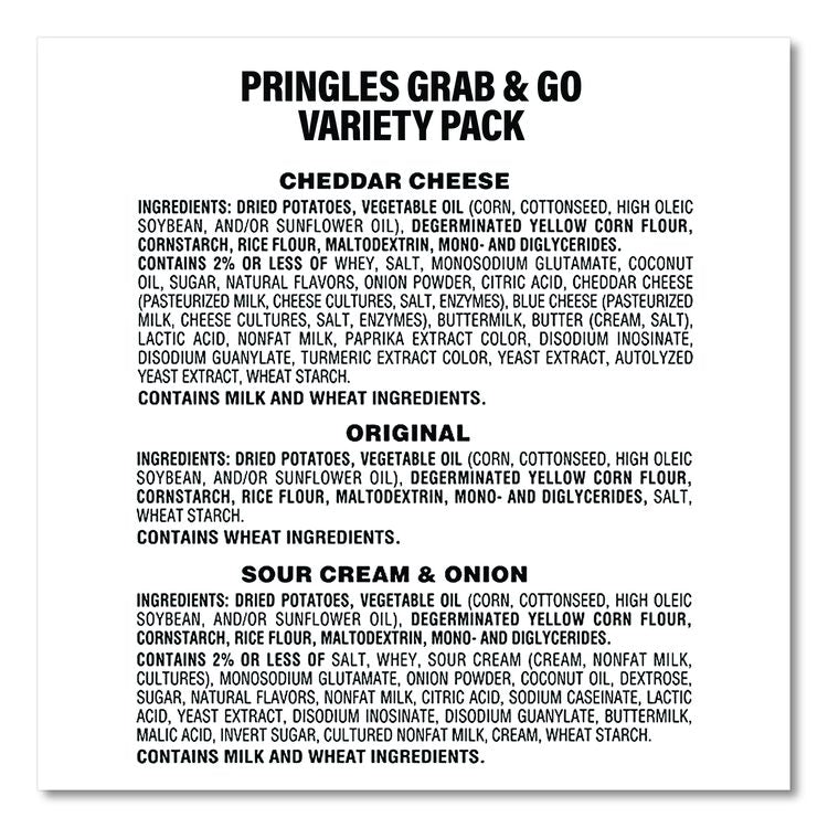Mini Milk Chocolate and Pringles Snack Stacks Variety Combo Pack, 62 oz Bag Mini/Fun Size, (36) Cups Assorted Flavors/Bundle
