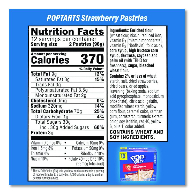 Red Bull Energy Drink and Pop Tart Combo Pack,(24) 12oz Cans,(24) Frosted Strawberry/(24) Frosted Brown Sugar Cinnamon/Bundle