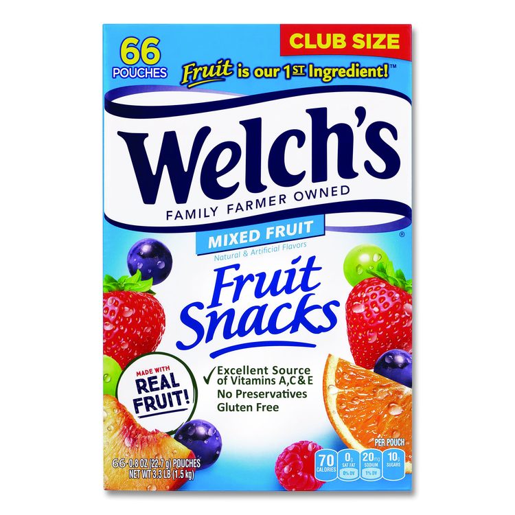 Doritos Nacho Cheese Tortilla Chips and Welch's Mixed Fruit Snacks, (50) 1oz Bag Chips, (66) 0.8 oz Pouch Fruit Snacks/Bundle