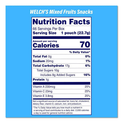 Doritos Nacho Cheese Tortilla Chips and Welch's Mixed Fruit Snacks, (50) 1oz Bag Chips, (66) 0.8 oz Pouch Fruit Snacks/Bundle