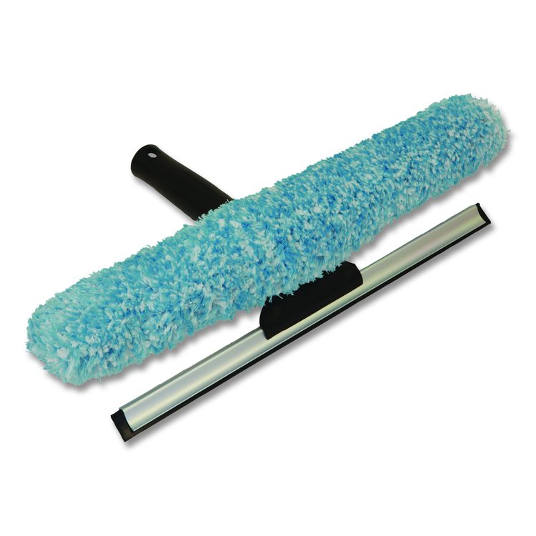 Window Cleaning Kit, 12" Wide Combo Washer/Squeegee, 8 ft Extension Pole, 4" Wide Scraper with 8" Handle