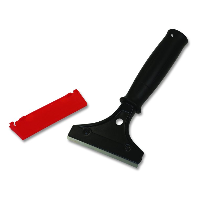 Window Cleaning Kit, 12" Wide Combo Washer/Squeegee, 8 ft Extension Pole, 4" Wide Scraper with 8" Handle