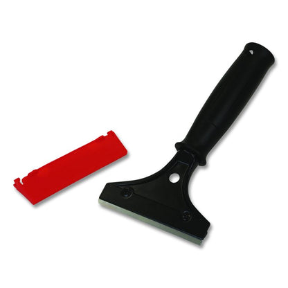 Window Cleaning Kit, 12" Wide Combo Washer/Squeegee, 8 ft Extension Pole, 4" Wide Scraper with 8" Handle
