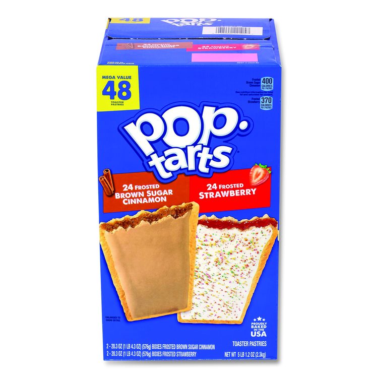 Celcius Vibe and Pop Tarts Variety Combo Pack,(18) 12oz Cans,(24) Frosted Strawberry/(24) Frosted Brown Sugar Cinnamon/Bundle