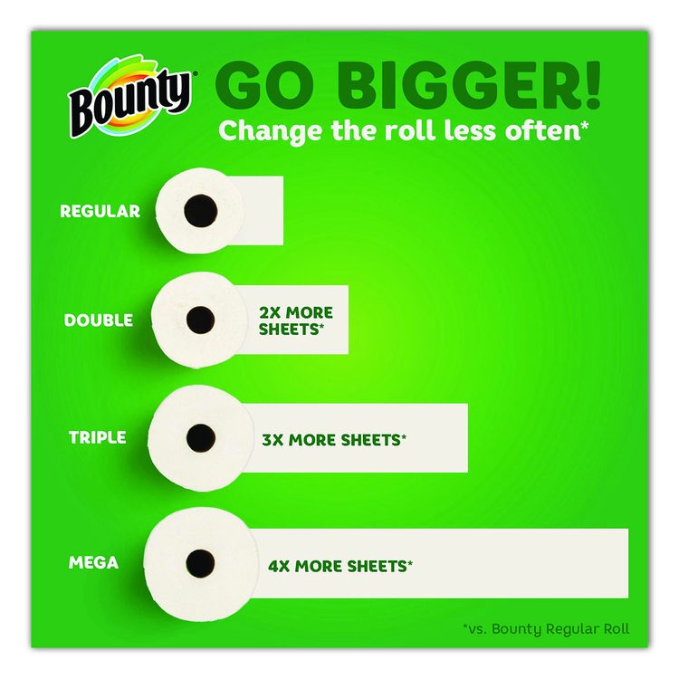 Select-a-Size Kitchen Roll Paper Towels, 2-Ply, 6 x 11, White, 82 Sheets/Double Roll, 6 Rolls/Carton