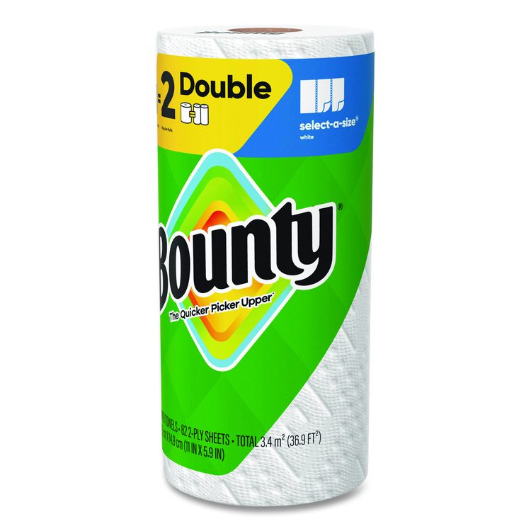 Select-a-Size Kitchen Roll Paper Towels, 2-Ply, 5.9 x 11, White, 82 Sheets/Double Roll, 24 Rolls/Carton