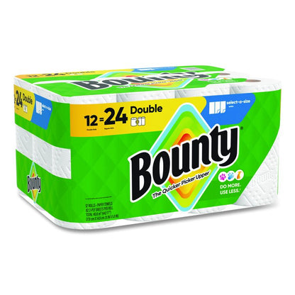 Select-a-Size Kitchen Roll Paper Towels, 2-Ply, 5.9 x 11, White, 82 Sheets/Double Roll, 12 Rolls/Carton