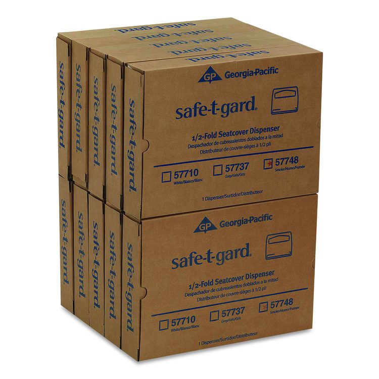 Safe-T-Gard Toilet Seat Cover Dispenser, 16.38 x 2.5 x 11.75, Gray, 10/Carton