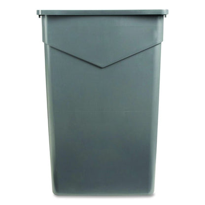 TrimLine Rectangle Waste Container, 23 gal, Plastic, Gray, 4/Carton