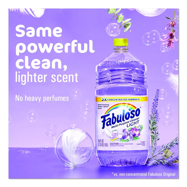 Multi-Use Cleaner, Light Lavender Scent, 56 oz Bottle, 6/Carton