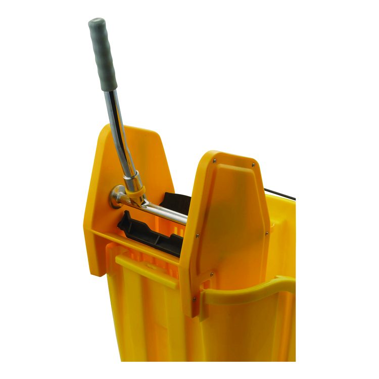OmniFit Mop Bucket with Down Press Wringer, 35 qt, Yellow
