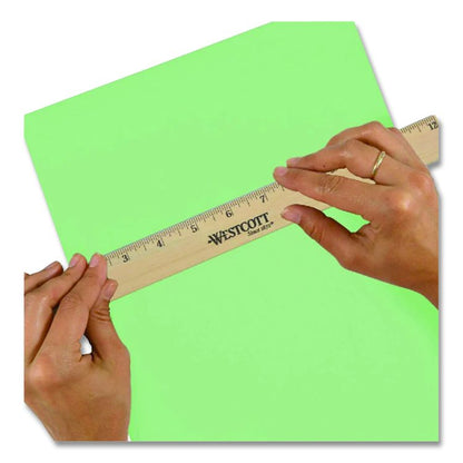Wood Ruler with Single Metal Edge, Standard, 12" Long