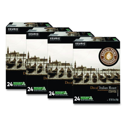 Decaf Italian Roast Coffee K-Cups, 24/Box, 4 Boxes/Carton